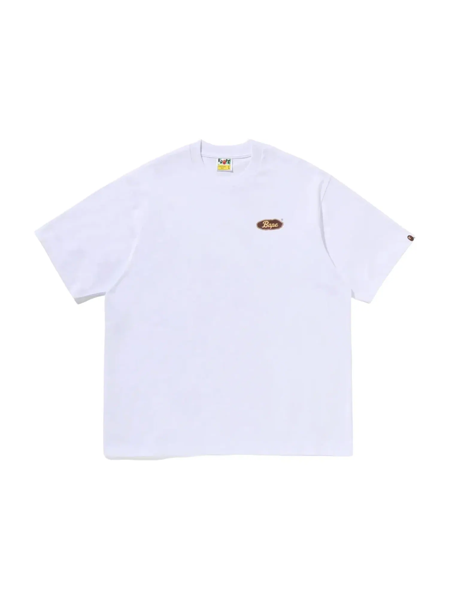 Мужская футболка свободного кроя с принтом A Bathing Ape Skateboard BAPE Logo — изображение 2 из 2, белый