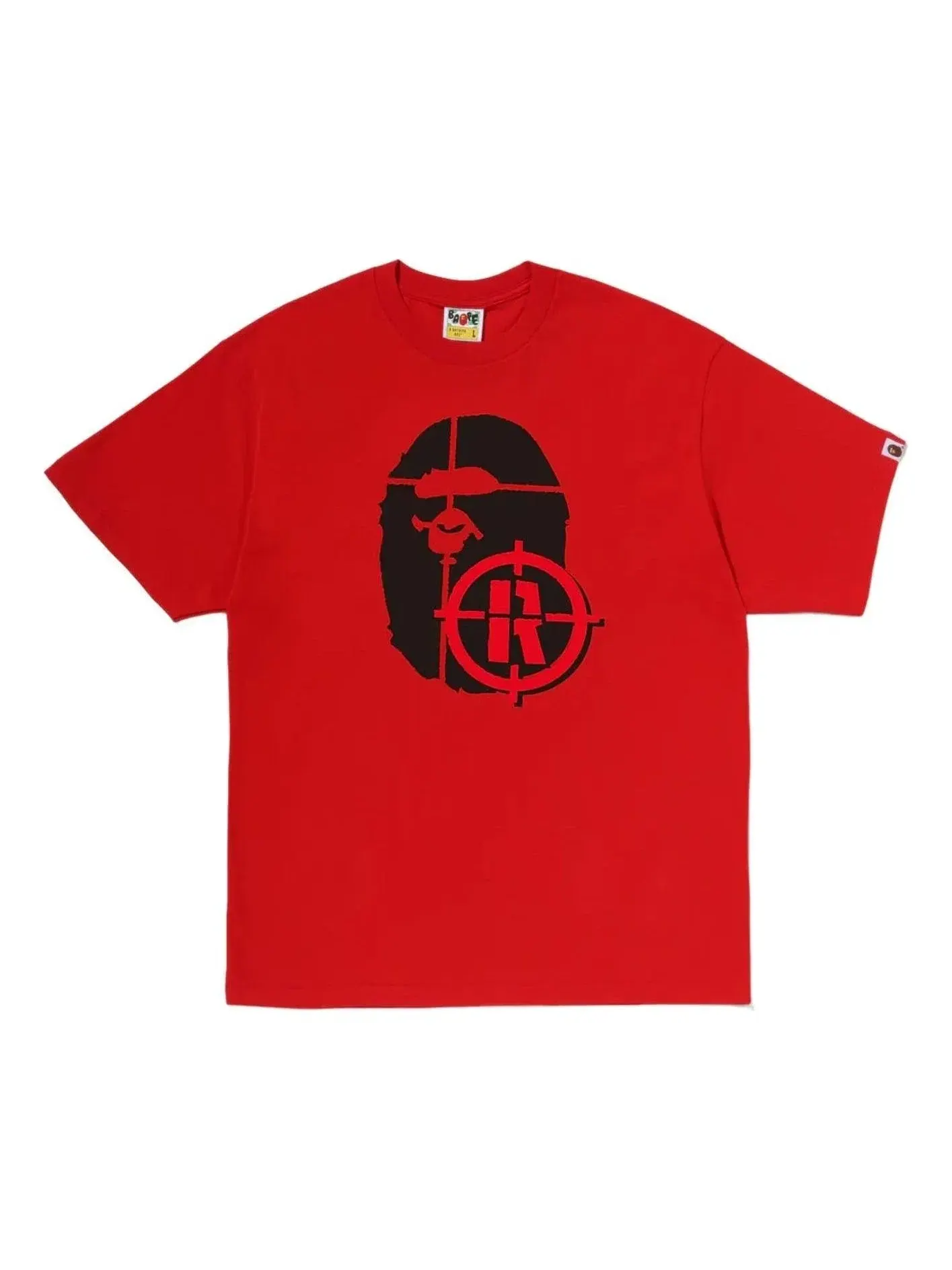Мужская футболка с принтом A Bathing Ape Hunting Ape Head T-Shirt — изображение 1 из 2, красный