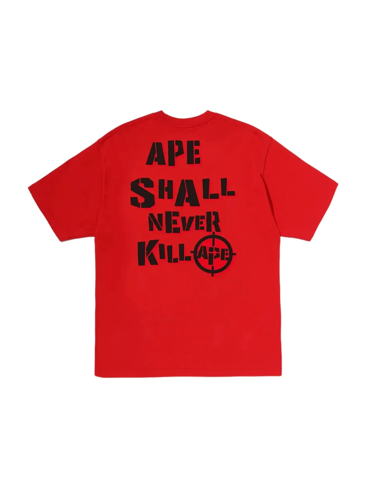 Мужская футболка с принтом A Bathing Ape Hunting Ape Head T-Shirt — изображение 2 из 2, красный
