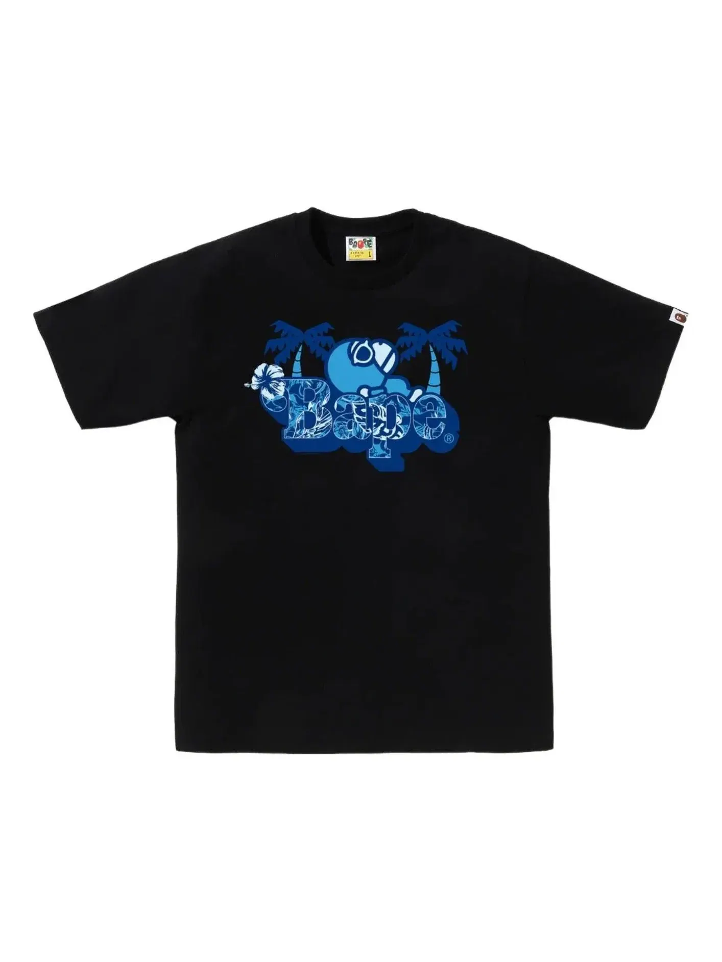 Мужская футболка с принтом Palm Resort Camo Milo Bape A Bathing Ape — изображение 1 из 1, черный