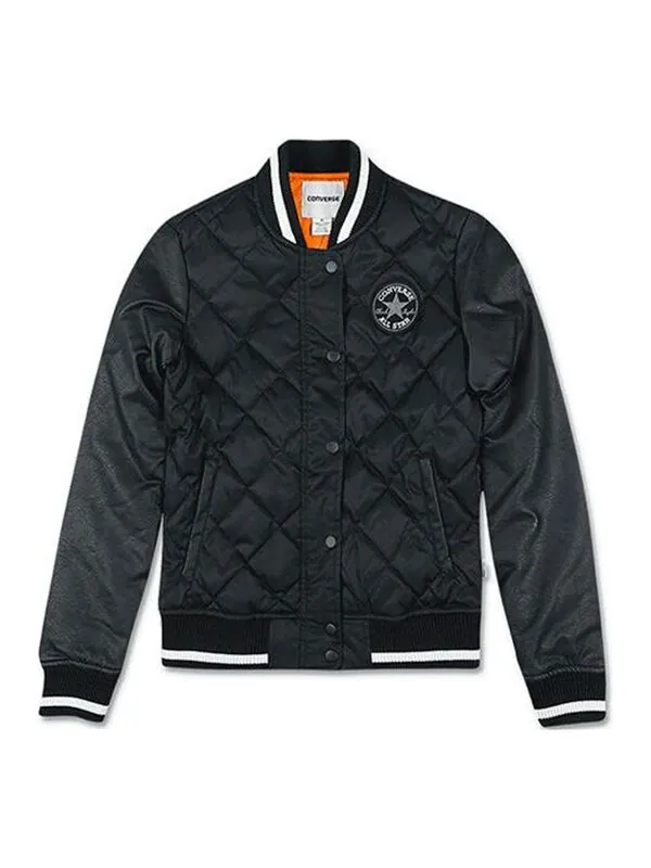 Куртка down jacket 'black white' Converse — изображение 1 из 2, черный/белый