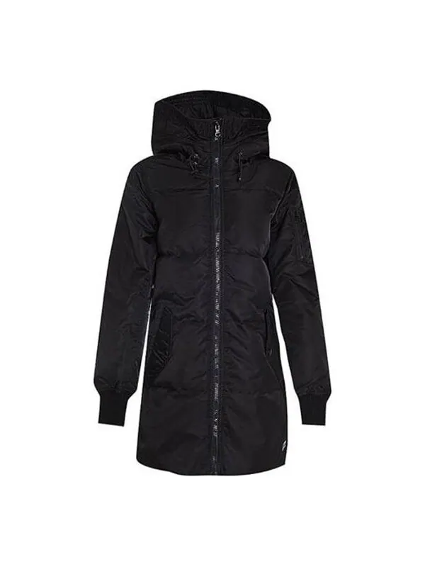 Куртка long down jacket 'black' Converse — изображение 1 из 2, черный