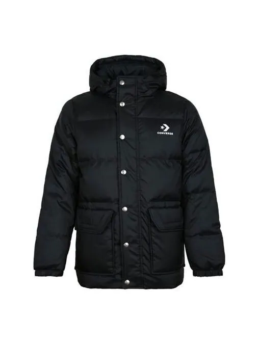 Куртка down fill puffer jacket 'black' Converse — изображение 1 из 4, черный