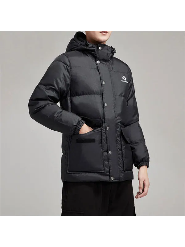 Куртка down fill puffer jacket 'black' Converse — изображение 4 из 4, черный
