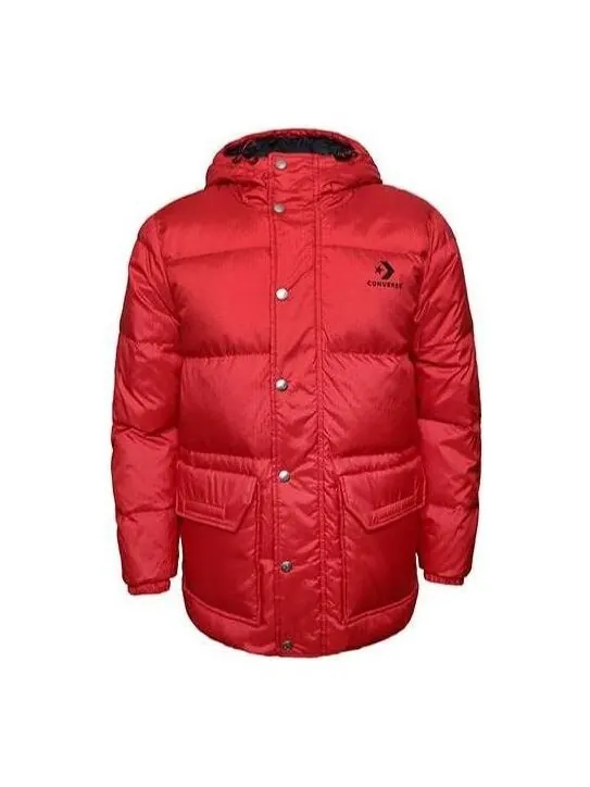 Куртка down fill puffer jacket 'red' Converse — изображение 1 из 4, красный