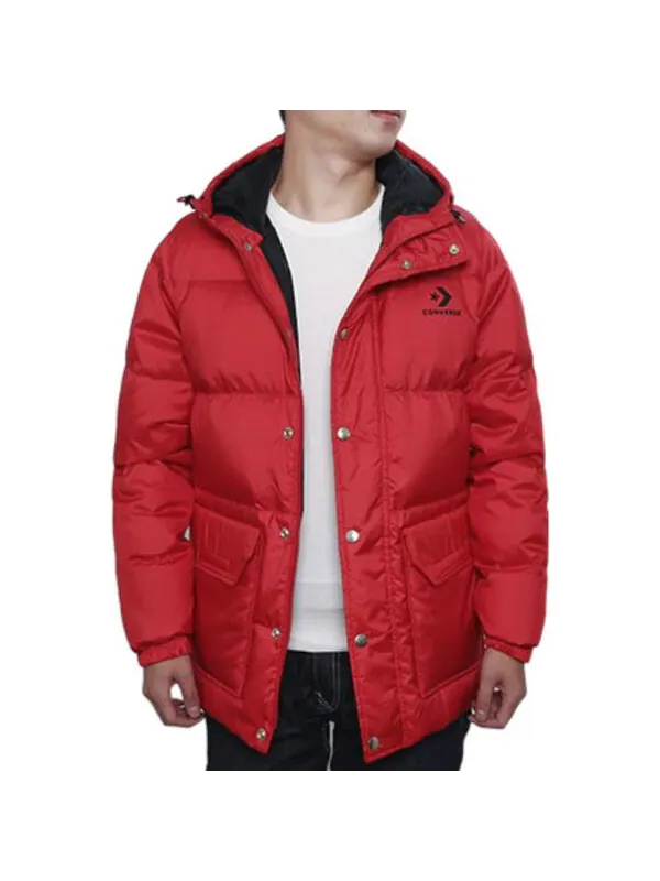 Куртка down fill puffer jacket 'red' Converse — изображение 3 из 4, красный