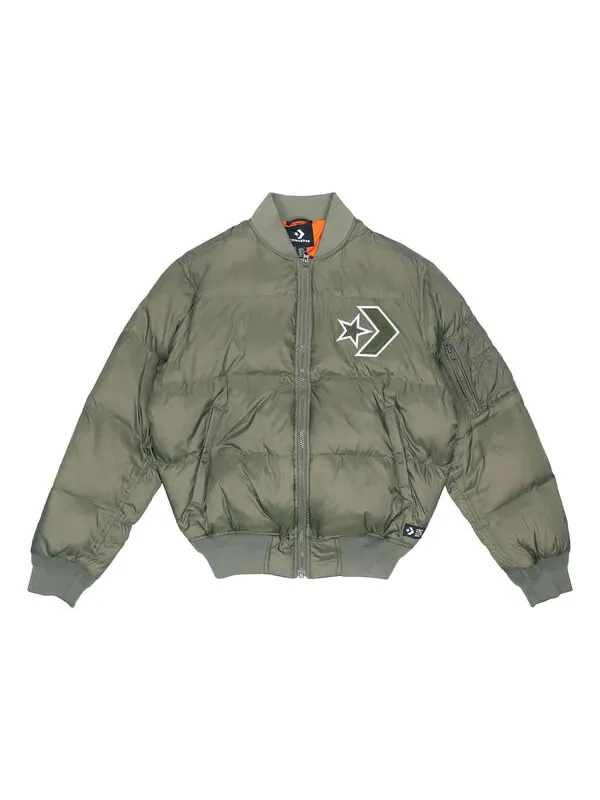 Куртка down jacket 'green' Converse — изображение 1 из 2, зеленый
