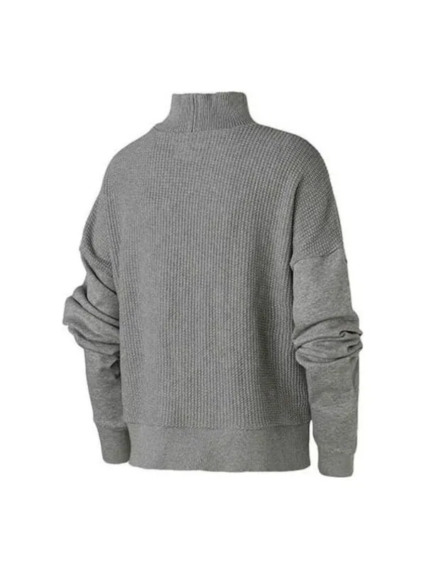 Свитер knit mock neck sweatshirt 'grey' Converse — изображение 2 из 3, серый