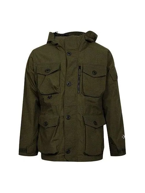 Куртка 2l printed utility jacket 'olive green' Converse — изображение 1 из 2, оливковый зеленый