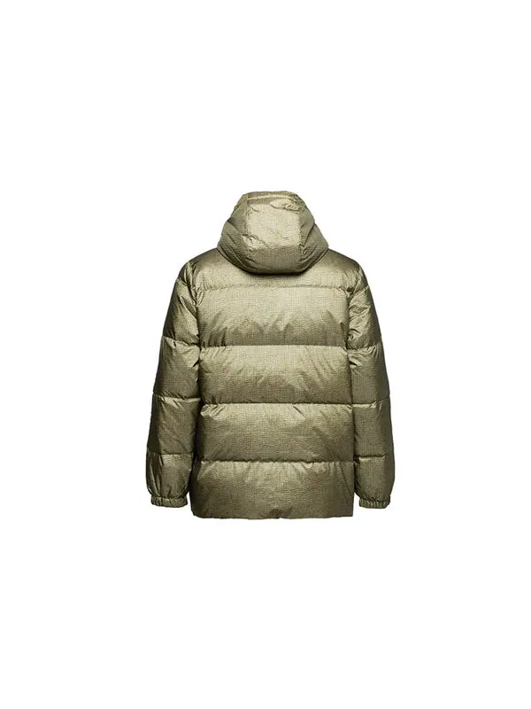 Куртка mid-length printed down puffer jacket 'metallic green' Converse — изображение 2 из 2, металлик зеленый