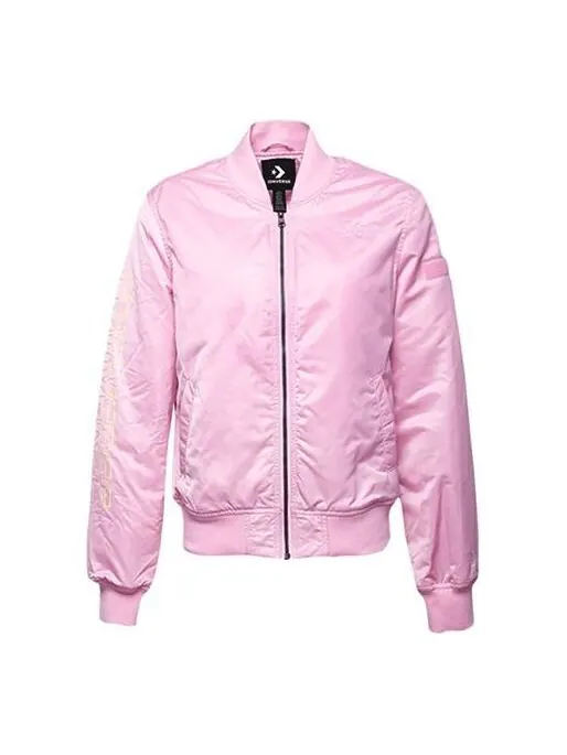 Куртка casual sports short stand collar jacket cherry pink Converse — изображение 1 из 1, бежевый