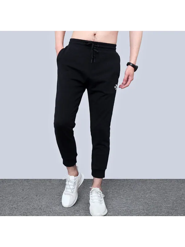 Брюки logo knit jogger 'black' Converse — изображение 3 из 4, черный