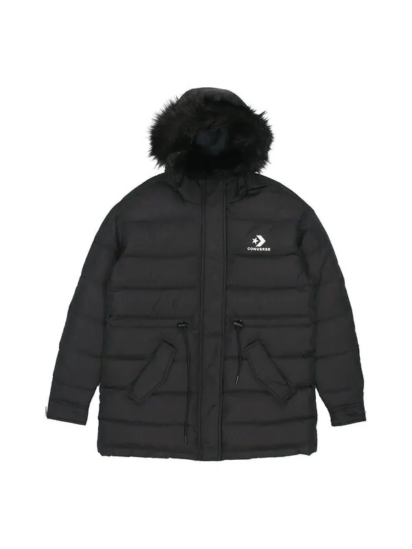 Куртка long down jacket 'black' Converse — изображение 1 из 2, черный