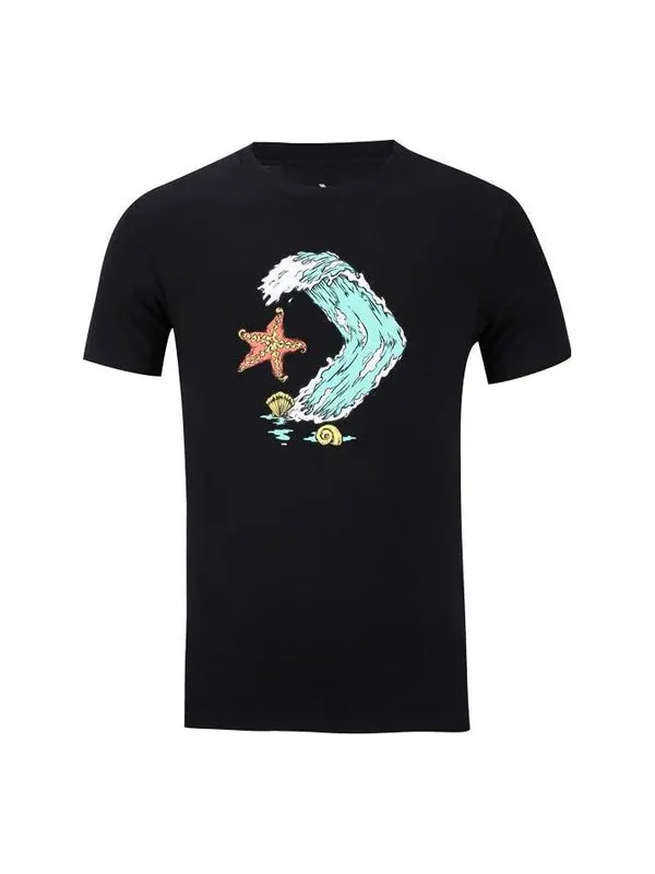 Футболка star chevron ocean t-shirt 'black' Converse — изображение 1 из 2, черный
