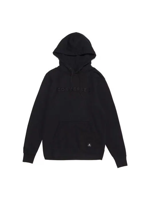 Куртка essentials pullover hoodie 'black' Converse — изображение 1 из 2, черный