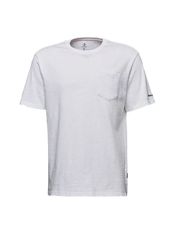 Футболка men's classic basic casual short sleeve white Converse — изображение 1 из 2, серый