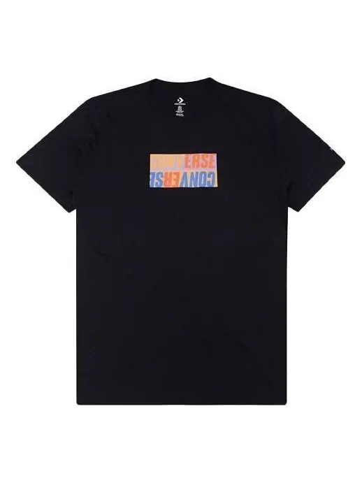 Футболка reverse box tee 'black' Converse — изображение 1 из 4, черный