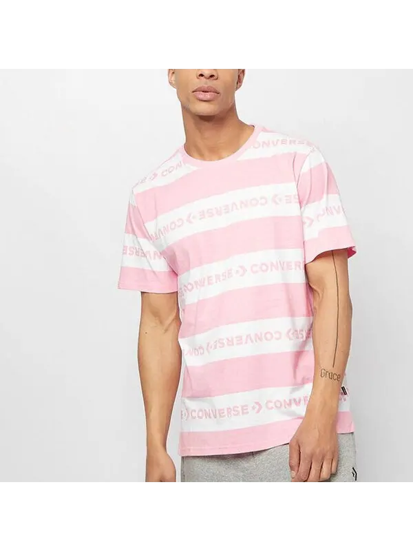 Футболка wordmark logo t-shirt 'pink' Converse — изображение 3 из 4, розовый