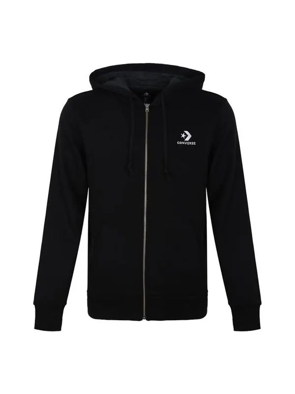 Куртка star chevron hooded full zip jacket 'black' Converse — изображение 1 из 1, черный
