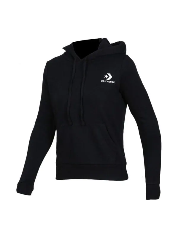 Толстовка star chevron embroidered pullover hoodie 'black' Converse — изображение 1 из 4, черный
