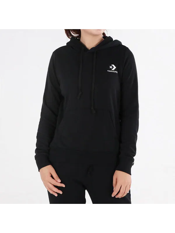 Толстовка star chevron embroidered pullover hoodie 'black' Converse — изображение 3 из 4, черный