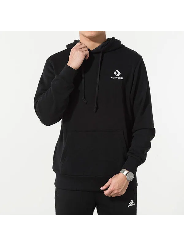 Куртка star chevron embroidered pullover sweatshirt 'black' Converse — изображение 4 из 4, черный