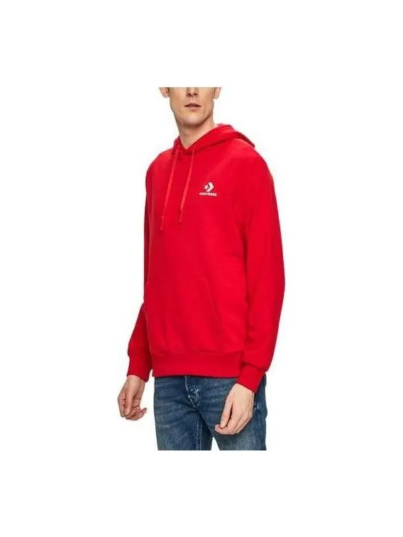 Толстовка star chevron embroidered pullover sweatshirt 'red' Converse — изображение 1 из 4, красный