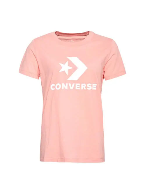 Футболка classic logo printing short sleeve pink Converse — изображение 1 из 2, розовый