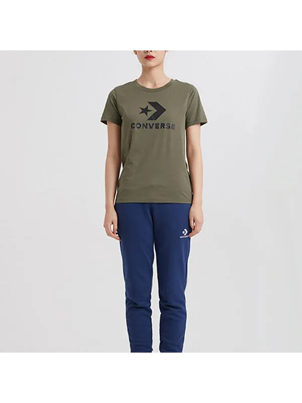 Футболка classic logo printing short sleeve grass green Converse — изображение 3 из 4, зеленый