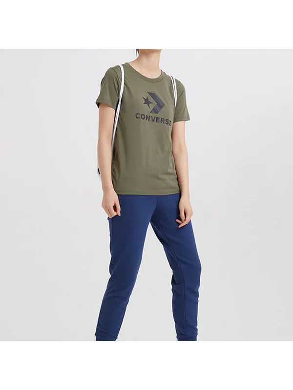 Футболка classic logo printing short sleeve grass green Converse — изображение 4 из 4, зеленый
