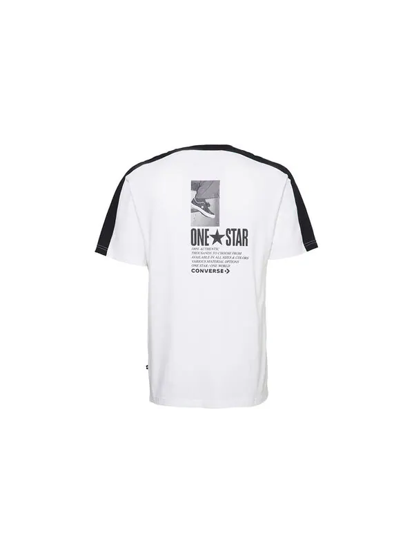 Футболка one star panel t-shirt 'white' Converse — изображение 2 из 2, белый