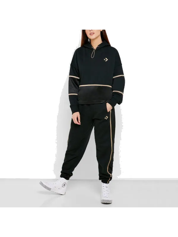 Брюки colourblock shine pants 'black' Converse — изображение 3 из 3, черный