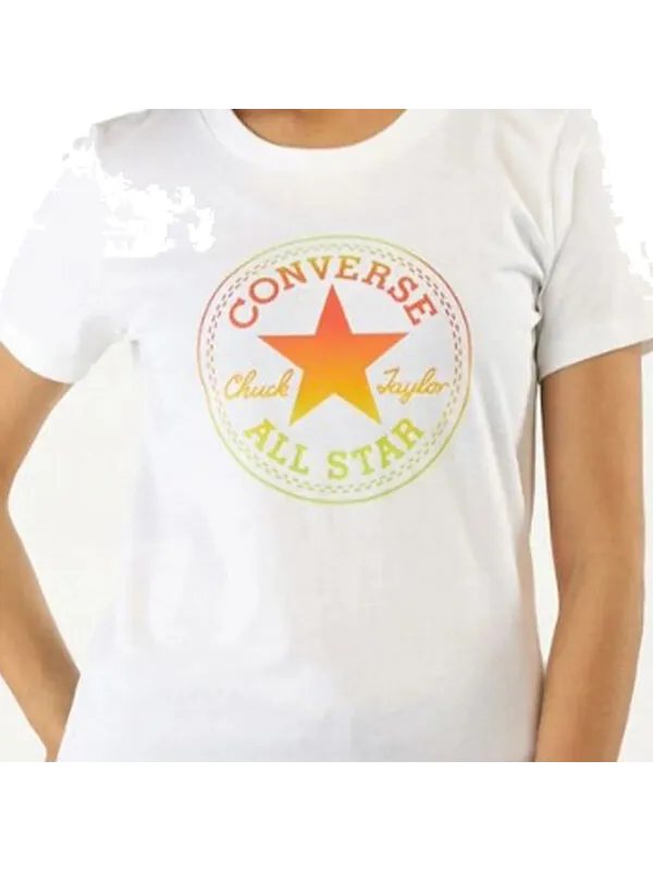 Футболка ombre chuck patch crew t-shirt 'white yellow' Converse — изображение 2 из 3, белый/желтый