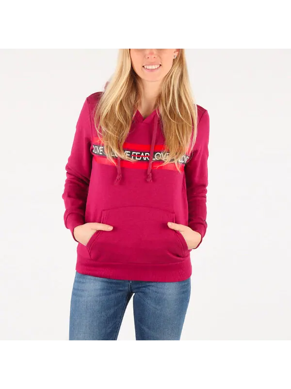 Свитер love the progress print hoodie 'red' Converse — изображение 3 из 4, красный