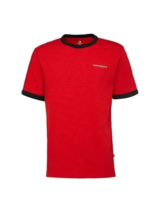 Футболка slub ringer ss tee 'red' Converse — изображение 1 из 2, красный