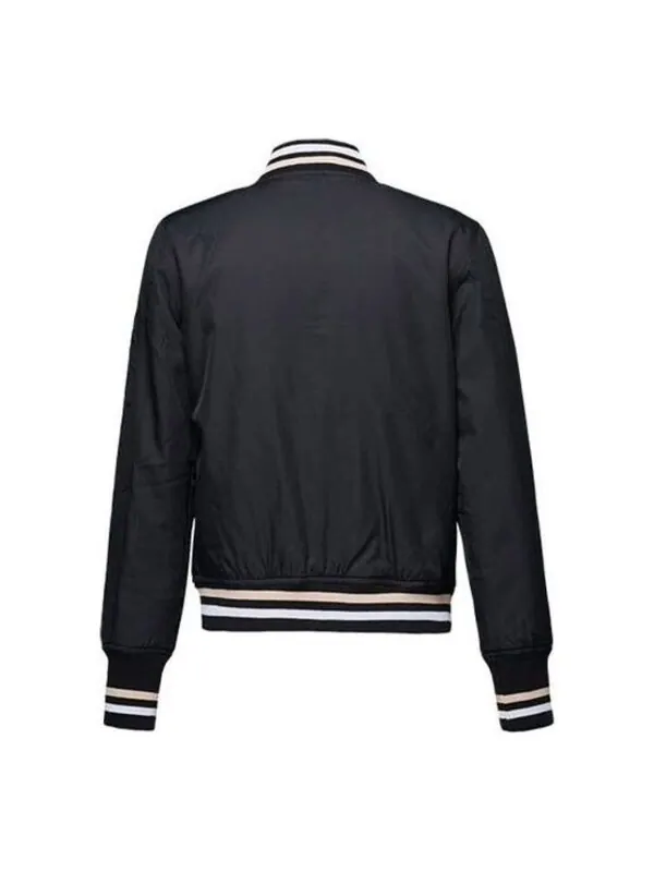 Куртка baseball jacket 'black white' Converse — изображение 2 из 2, черный/белый
