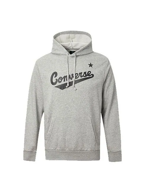 Толстовка Men's Converse Alphabet Logo Printing hooded Drawstring Gray — изображение 1 из 3, серый