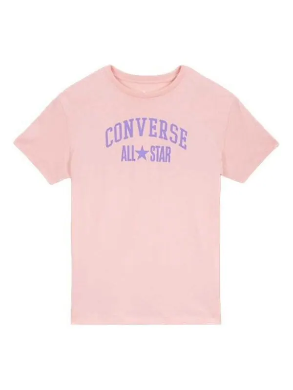 Футболка sport graphic t-shirt 'pink blue' Converse — изображение 1 из 4, розовый/синий