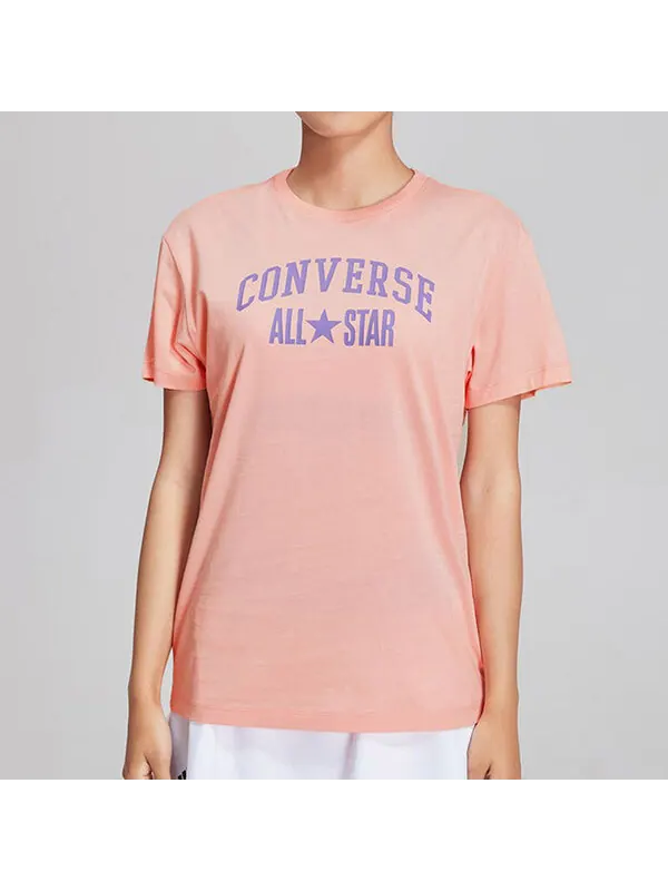 Футболка sport graphic t-shirt 'pink blue' Converse — изображение 2 из 4, розовый/синий