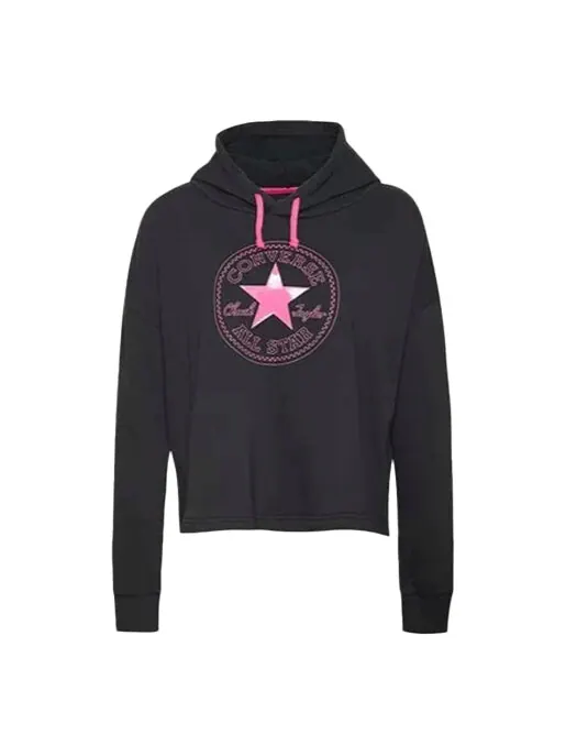 Свитер athleisure casual sports hooded knit hoodie black Converse
