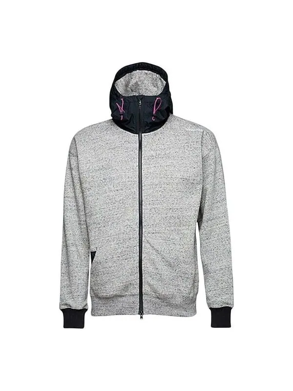 Куртка mixed media full zip sweatshirt 'grey' Converse — изображение 1 из 1, серый