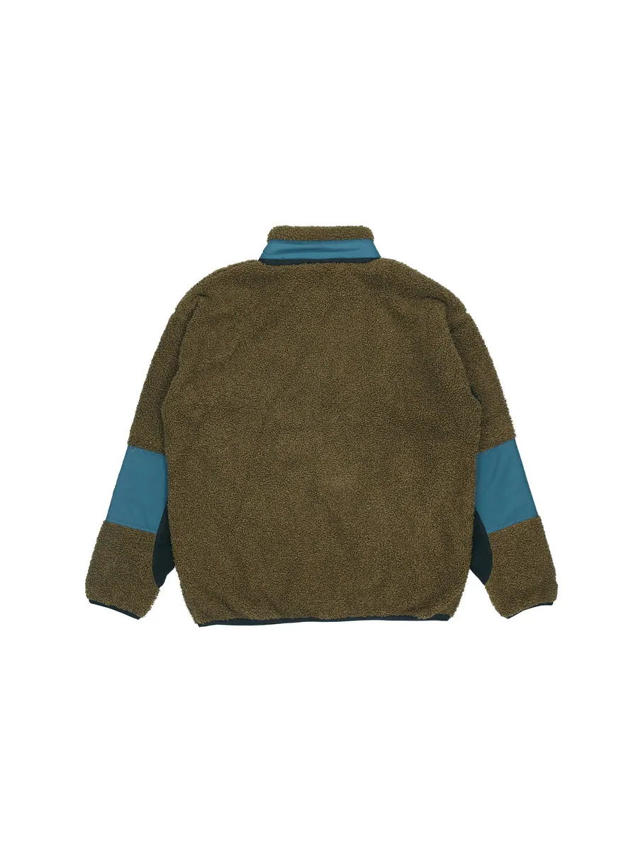 Куртка Converse Polar Fleece Sherpa Jacket 'Surplus Olive' — изображение 2 из 2, оливковый зеленый