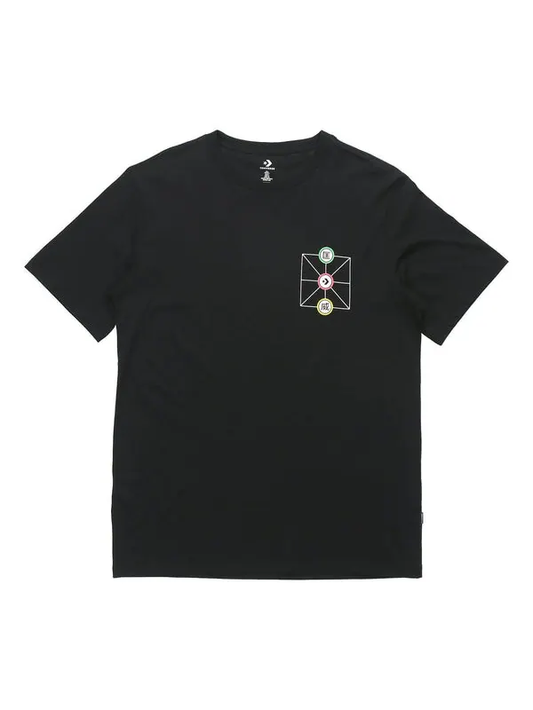 Футболка men's creative sports round neck short sleeve black Converse — изображение 1 из 2, черный