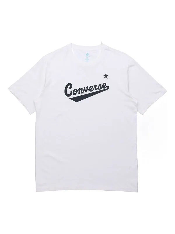 Футболка men's classic alphabet pattern short sleeve white Converse — изображение 1 из 4, белый