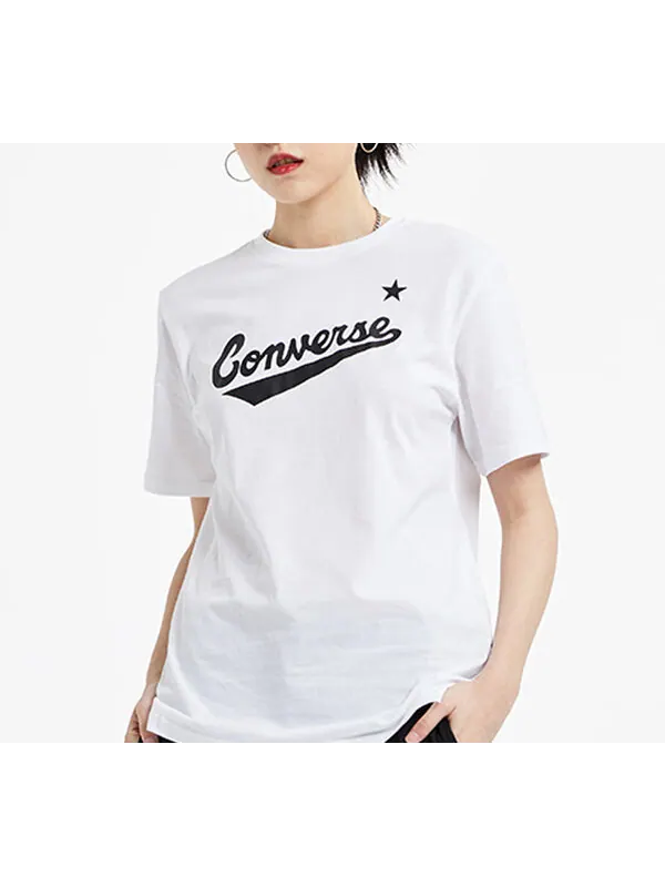 Футболка men's classic alphabet pattern short sleeve white Converse — изображение 3 из 4, белый