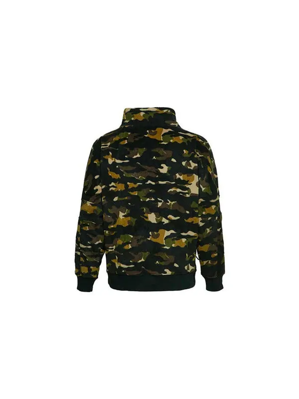Куртка polar fleece archive camo funnel top sweatshirt 'camo green' Converse — изображение 2 из 4, зеленый