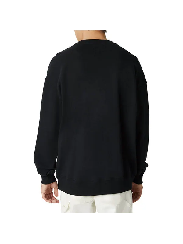 Толстовка Men's Converse Alphabet Logo Printing Round Neck Pullover Black — изображение 4 из 4, черный