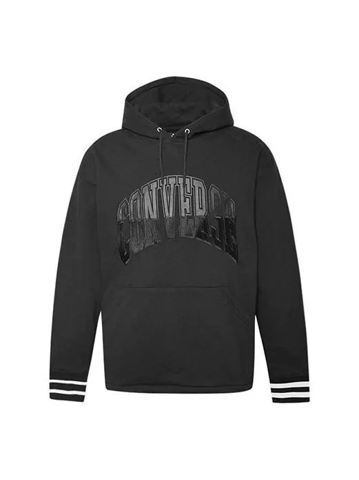 Толстовка twisted varsity hoodie 'black' Converse — изображение 1 из 4, черный