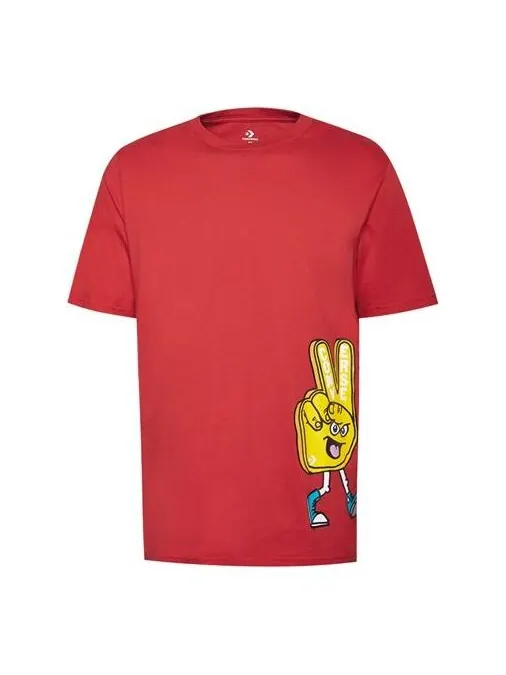 Футболка Converse Printing Pattern Short Sleeve Red — изображение 1 из 2, красный