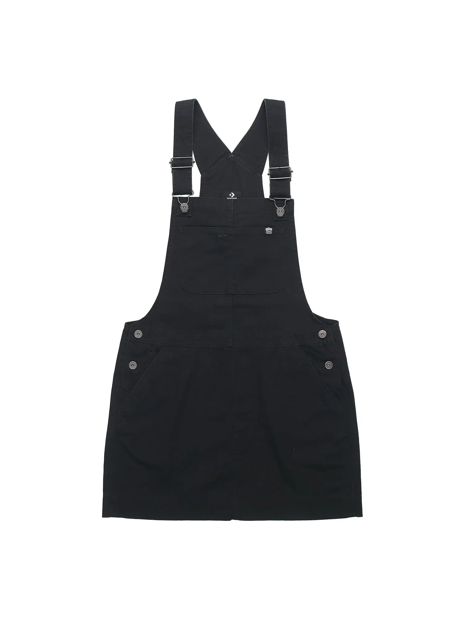 Юбка (WMNS) Converse Casual Suspender Skirt 'Black' — изображение 2 из 2, черный